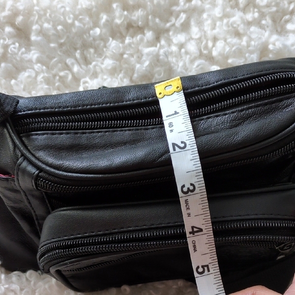 Black Leather Waist Bag - Picture 7 of 10